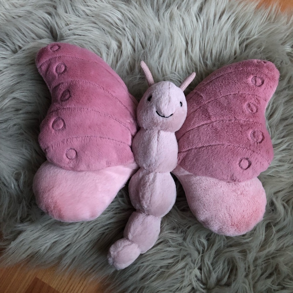 Jellycat Pink Butterfly Plush Pillow